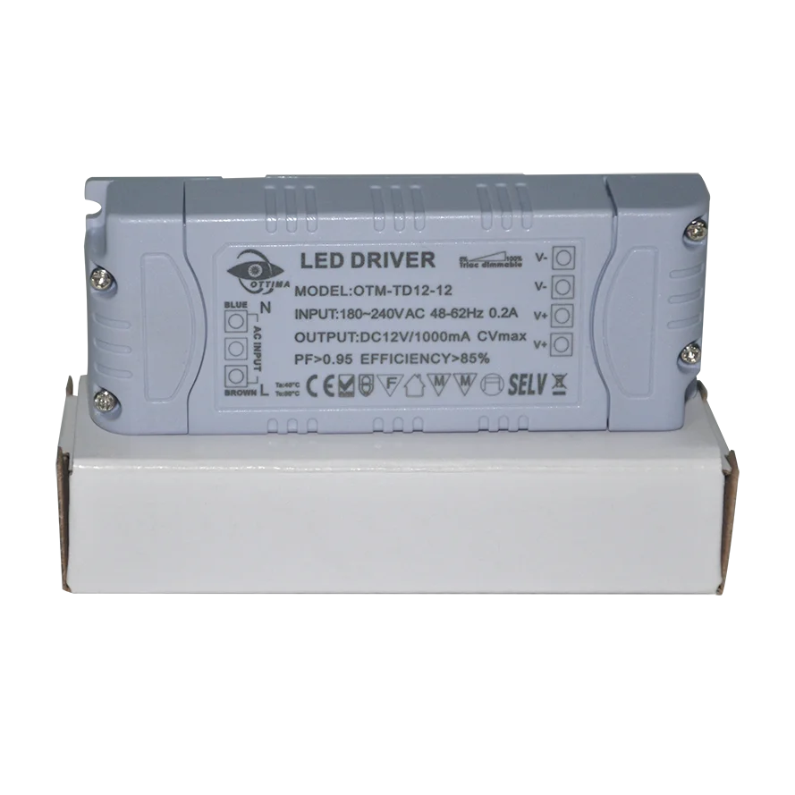 Constant Voltage 12v 20w Triac Dimmable Led Driver for Trailing Leading ELV MLV Dimmer