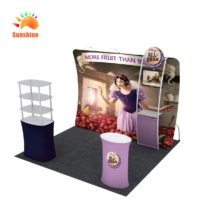 Pop up дисплей стены для выставочного стенда или выставки дисплей Фон Натяжная баннерная ткань