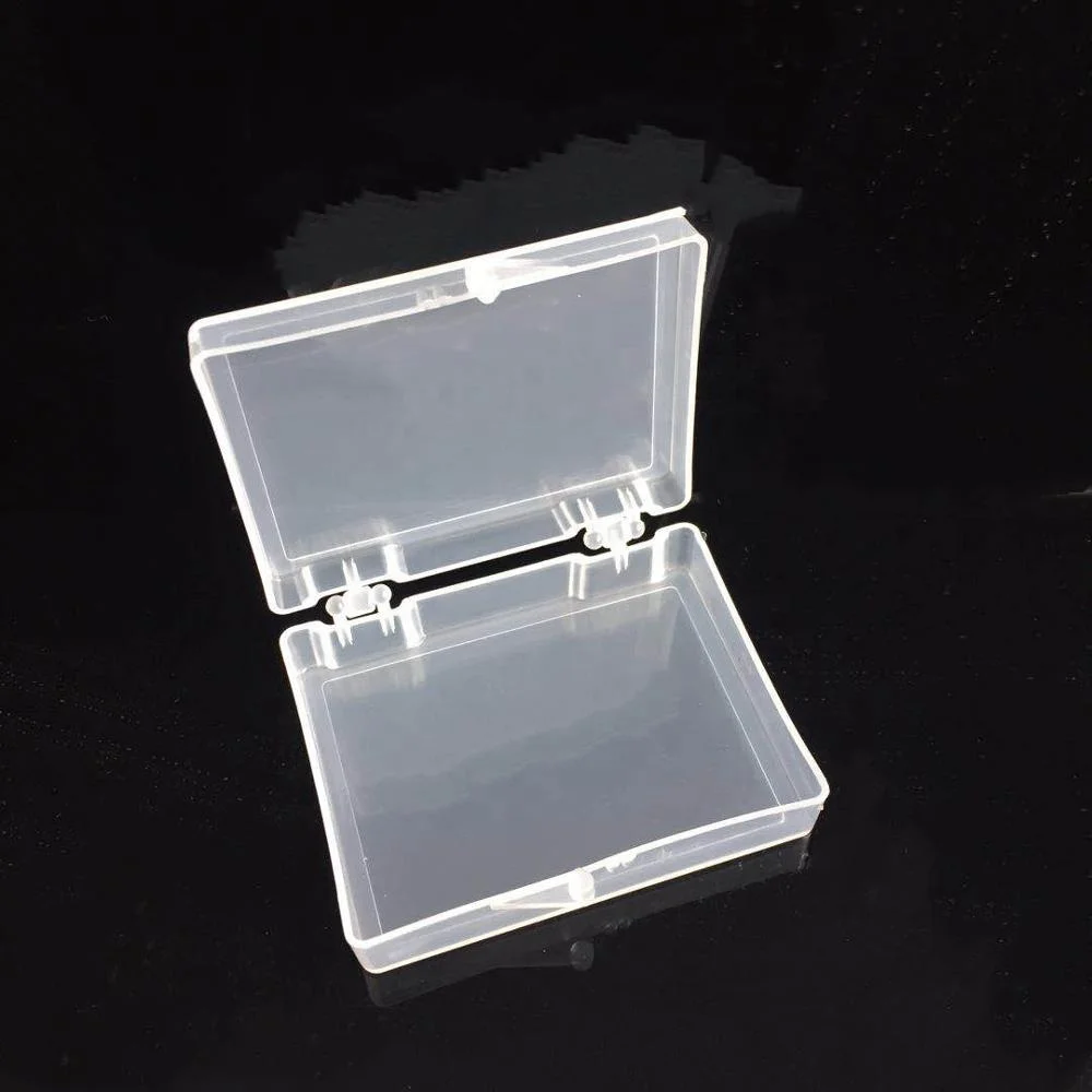 Small Clear PP Plastic Storage Container Lock Mini Square Design Recyclable Customizable Size 50x34x10mm for Jewelry Storage