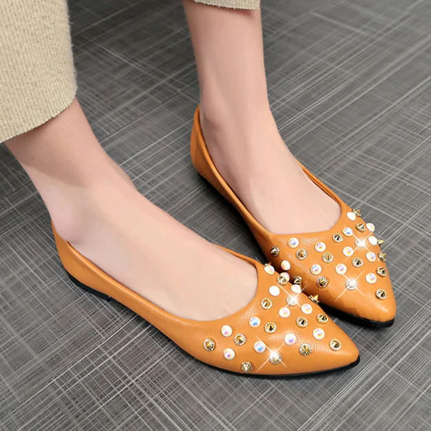 Spring/autumn Fashionable Pointed Toe Flat Shoes For Women