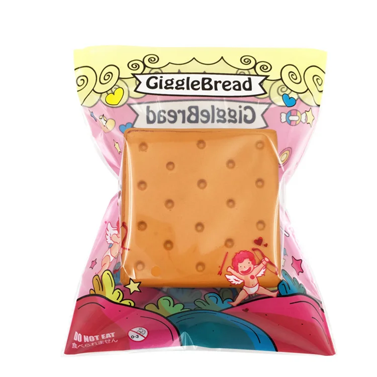 Promotion Anti Stress Release Cartoon Sandwich Biscuit Slow Rising Squishies Simulation Food Wholesale Squishy  Biscuits