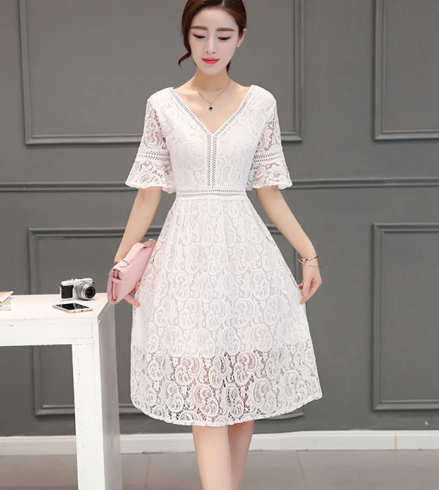 korean white dress