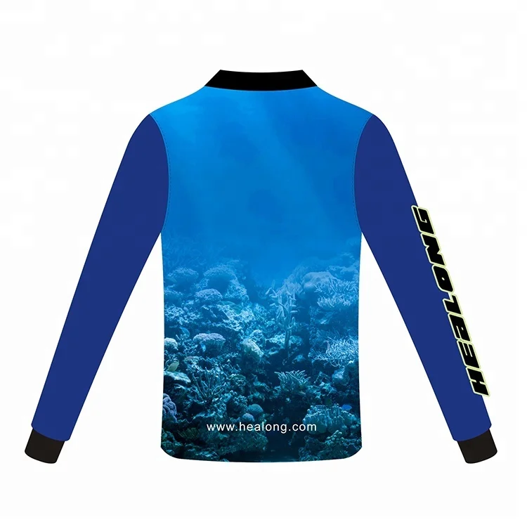 Healong Customized Rain Proof Dye Sublimation Fishing Jersey