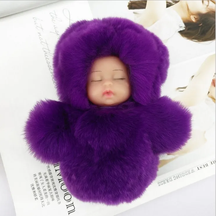 Модный брелок для ключей Yongze из 100% натурального кроличьего меха, детский сувенир из меха сна, изготовленный на заказ брелок, производители в Китае