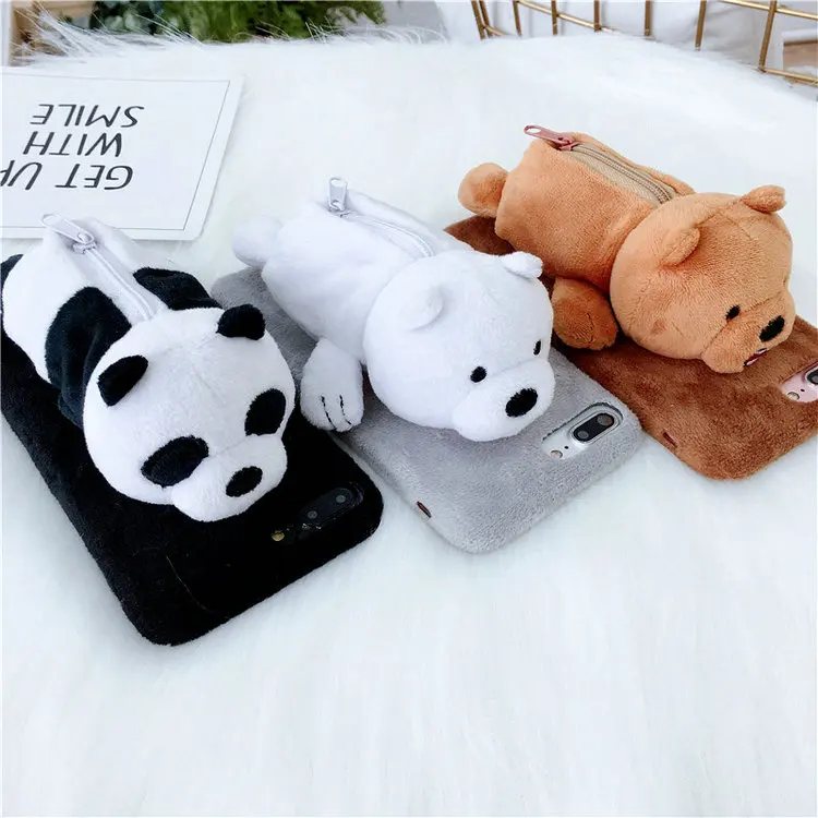 Hot Sale Cute Plush Animal Mobile Phone Case Soft Fur Phone Case For Iphone  - Buy High Quality High Quality Cute Plush Animal Mobile Phone Case,For  Iphone X Warm Fur Case Cover,Fur