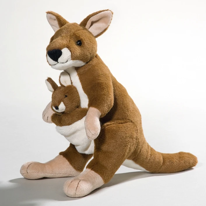 wholesale the mother and son plush toy kangaroo - buy blue