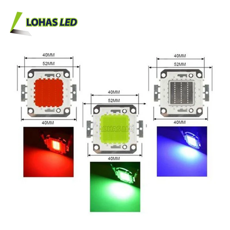 CHIP LED 10W/100W FREDDO CALDO RICAMBIO FARO A LED 12v 36v Led