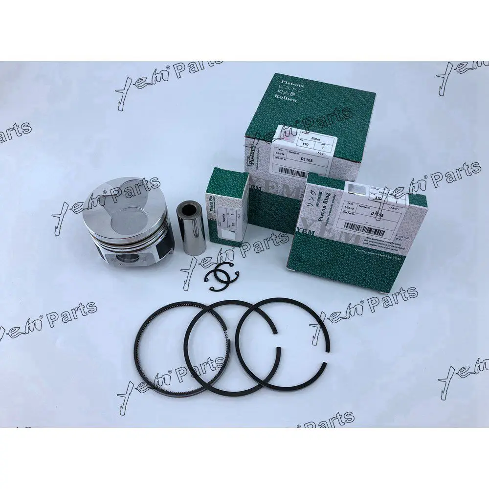 D1105 Cylinder Pistons With Piston Rings Set for Kubota