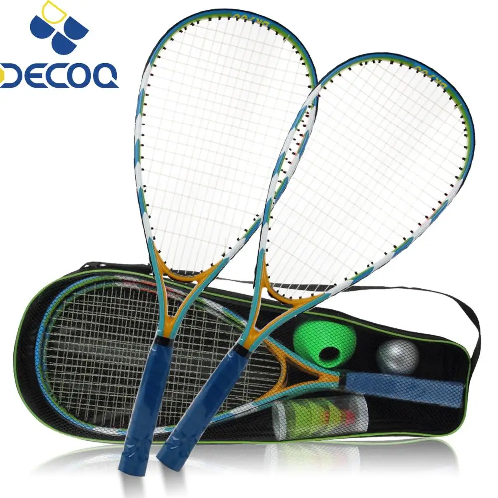 decoq squash racket set turbo speed badminton racket with fast