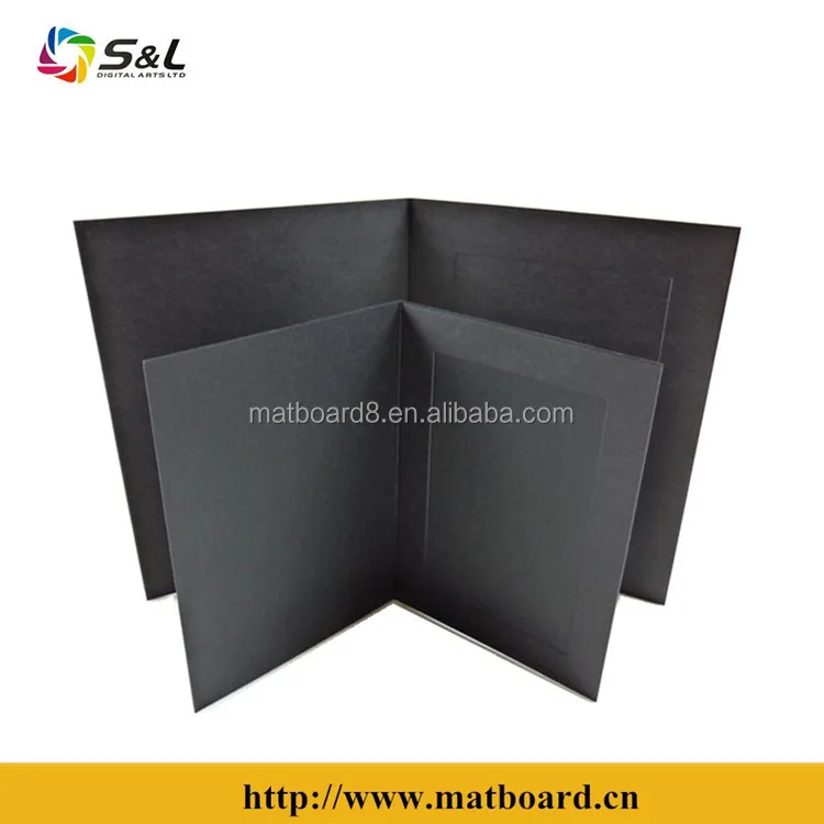 4x6 5x7 8x10 8x12 A4 Matboard Linen Paper Photo Frame Holder with Paper Slip Elegant Photo Folders