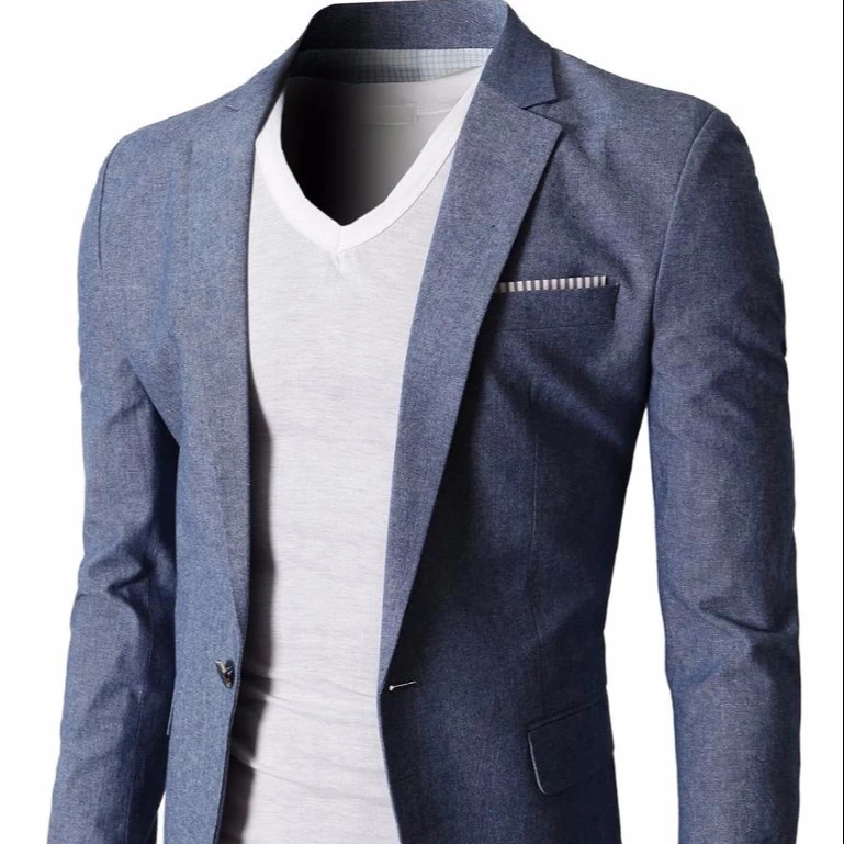 NestYu Mens Slim Fit Modern One Button Suit Coat Jacket Blazer Outwear 