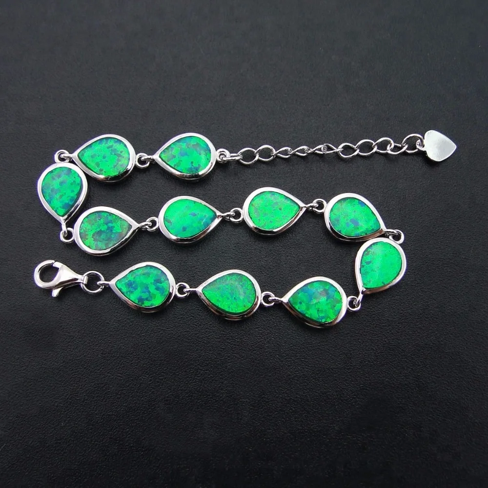 Bracciale rigido regolabile in argento sterling 925 con opale blu - Italia