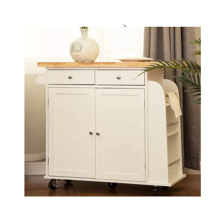 Классическая деревянная мебель Кухонная Тележка с ящиками для кухонного инструмента