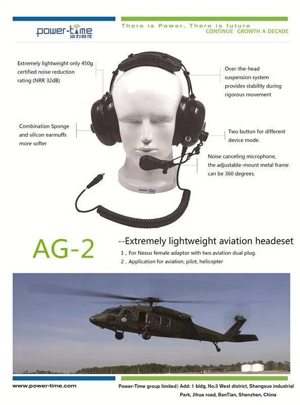Quietest Passive Noiseattenuating Helicopter Headset Two Way Radio