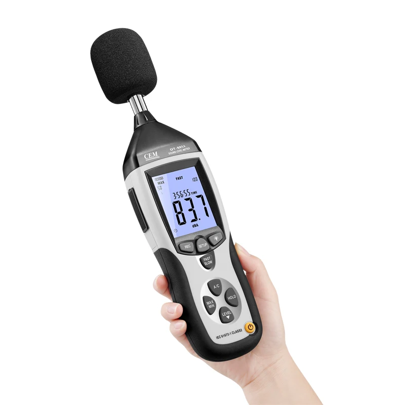 CEM DT-8852 デジタル騒音計 測定範囲30-130dB データロガー機能付き