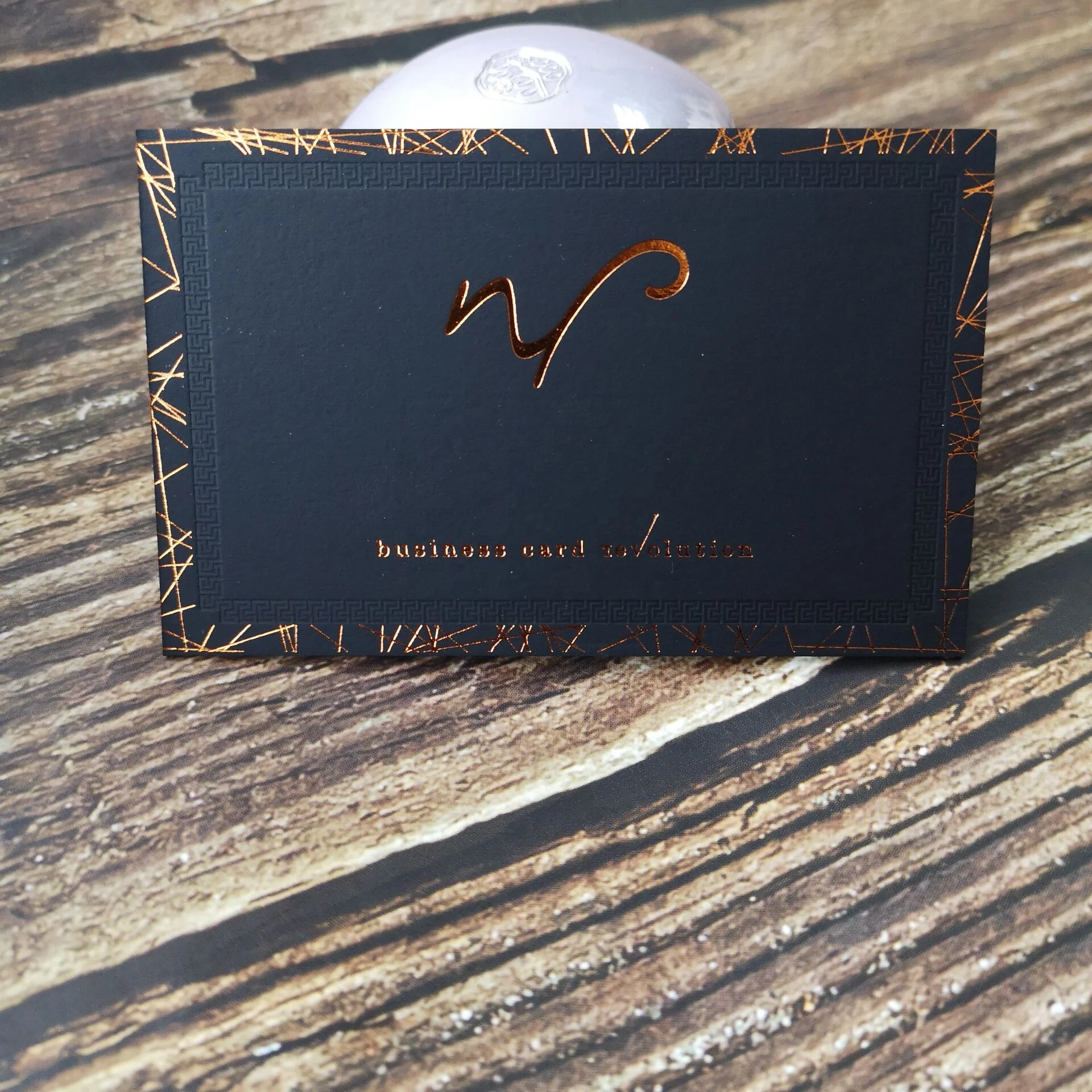 Пользовательские размер роскошные печати золотой фольги черный визитная карточка