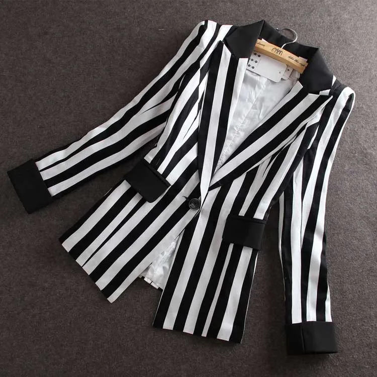 black and white blazer