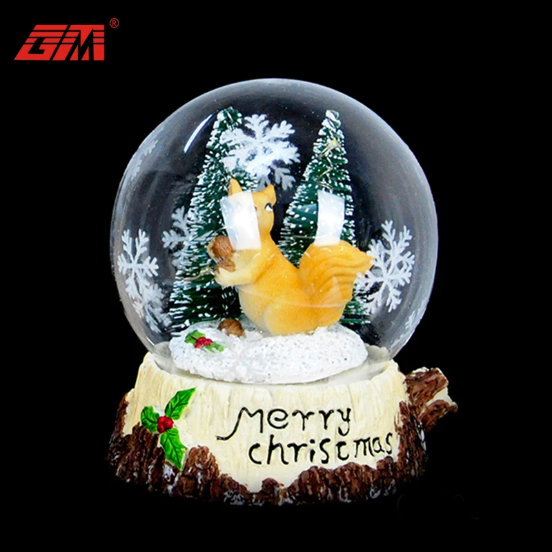 wedding favors Christmas decoration glass crafts artificial snow globe with battery for sale supplier