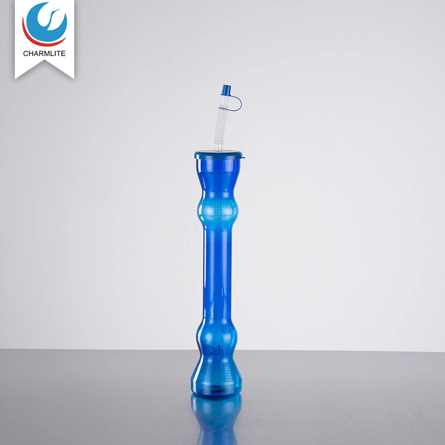 Симпатичные чашки для двора с головой тигра пластиковая чашка длинной шеей и соломинкой