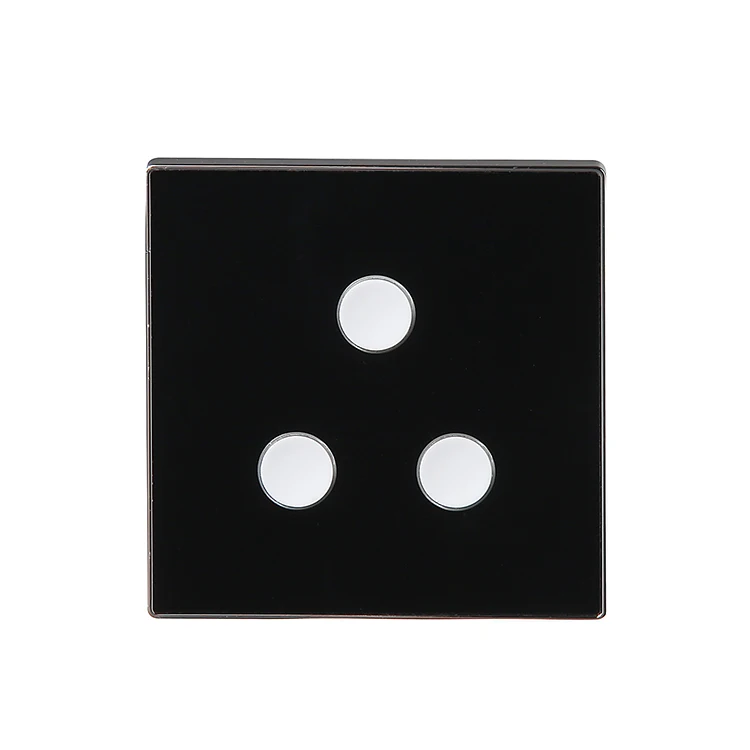Smart Home Phone WIFI Controlled Wall Panel BS Standard 3 Gang Touch Button Switch Wifi Smart Switch