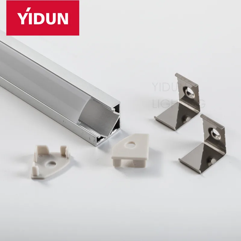 Corner Alloy channel Aluminium Extrusion for Led Strip Light Cabinet Kitchen 