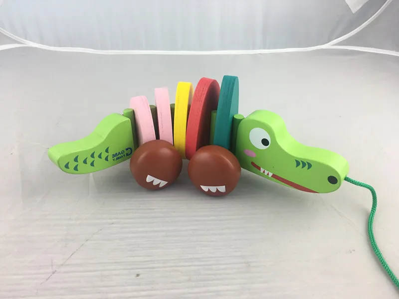 Crocodile Pull String Toy Wooden Pull Toys