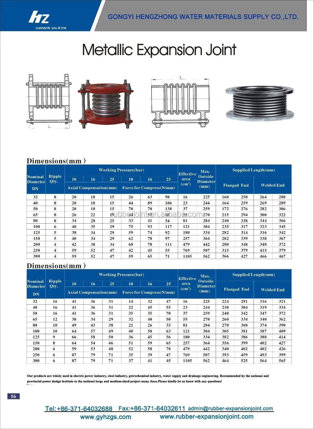 High Temperature Exhaust Compensator Bellows Compensator Metal Bellows ...
