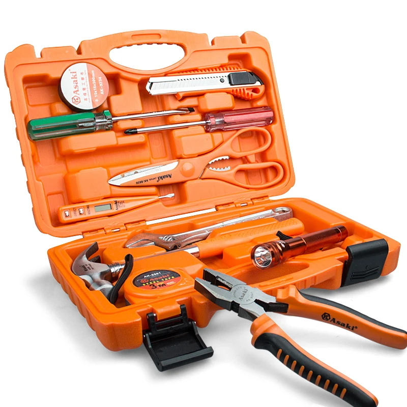 Asaki 12pcs Multifunction Home Use Kit Tool Household Tool Set Household Service Tool