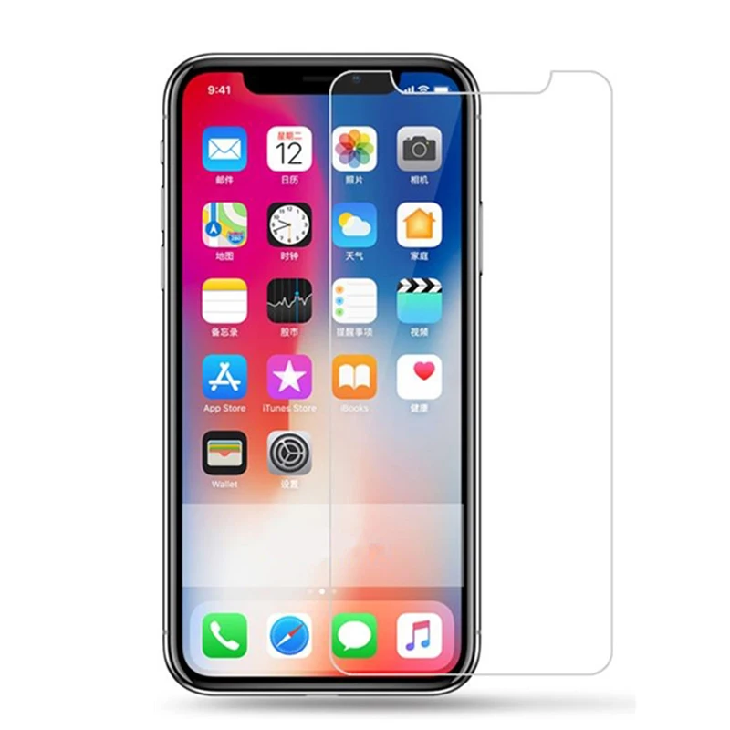 Защитная пленка для iPhone xs max, прозрачная защитная пленка из закаленного стекла для iphone X, XR, XS, ix