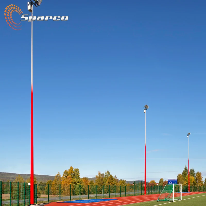 Sparco Wholesale Stainless Steel Single Arm Tapered Sport Lighting Pole