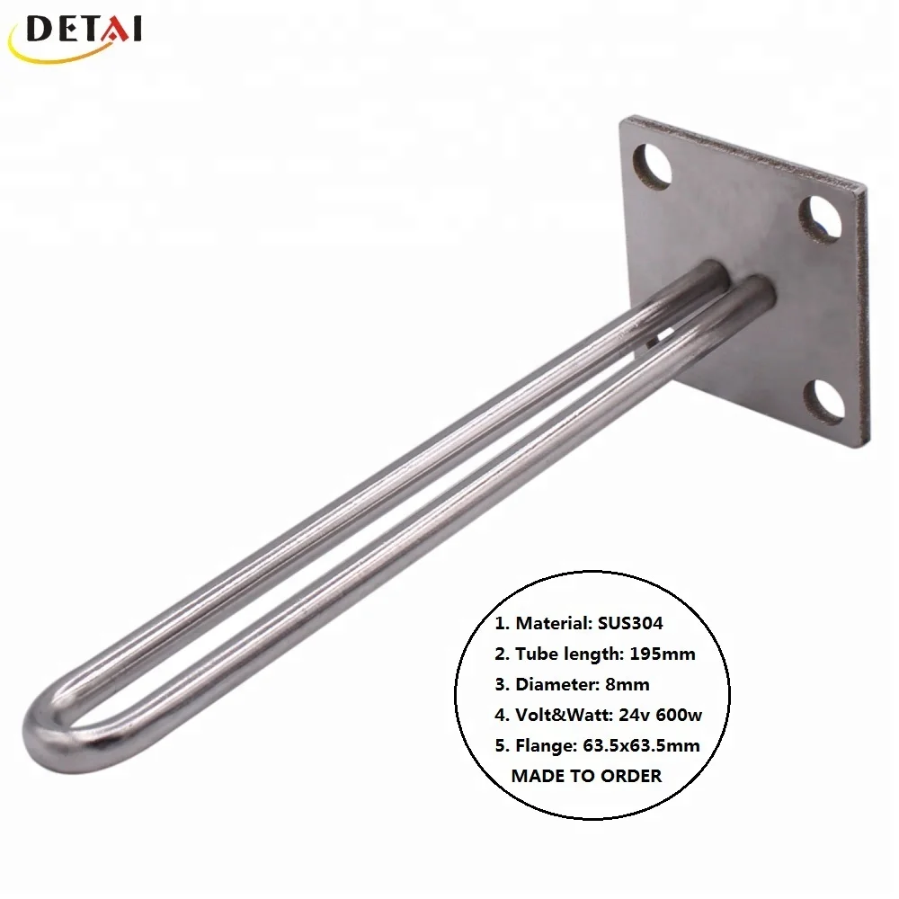 24v 600w Square Flange Dc Electric Water Heater Element Buy Solar