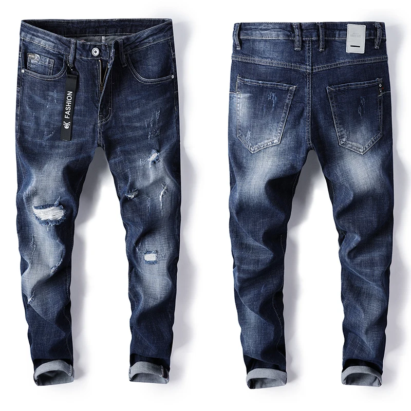 OEM Custom Logo Mens Ripped Skinny Denim Jeans Pants Wholesale New Fashion  Ripped Skinny Trousers Men Jean - China Men Jeans and Jeans price |  Made-in-China.com