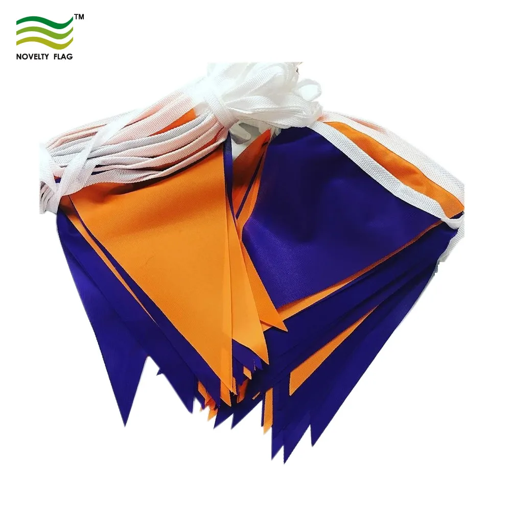 Custom Fabric Bunting Banners Eco Friendly Garland Flags Colorful Decor