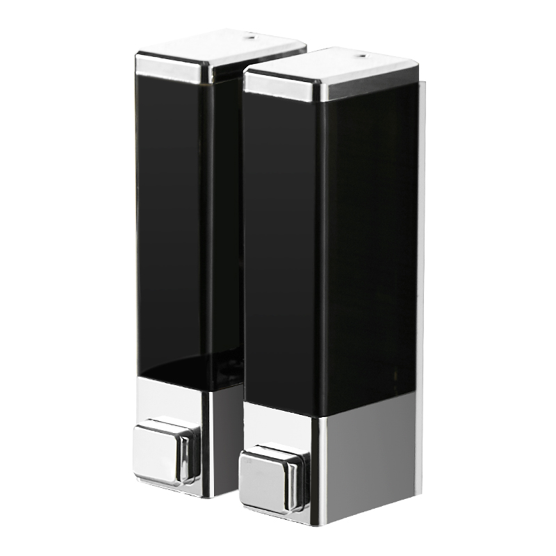 Многоразового использования отель дома ABS пластик коммерческое настенный пены двойной мыло шампунь диспенсер для жидкого мыла