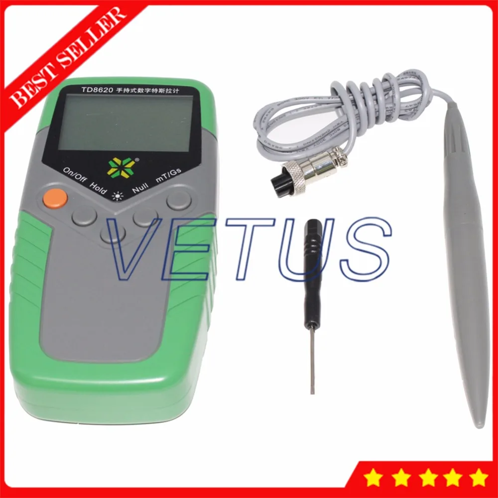Permanent Magnet Gauss Meter Handheld Digital Meter Magnetic Flux Meter Magnetic Field Test 5 Accuracy