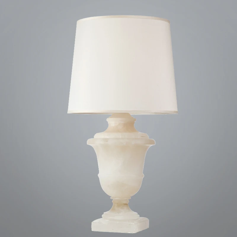 Home Decorn Led Table Lamps Light Desk Lamp Fabric Cloth L Pendent Lamp for Hotel Translucent Stone with White Electric 1PCS