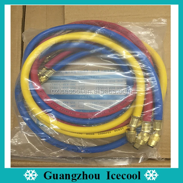 CHARGING HOSE OF 60" FOR R-12,R-22,R-502 3 PIECES CT-360-RYB 