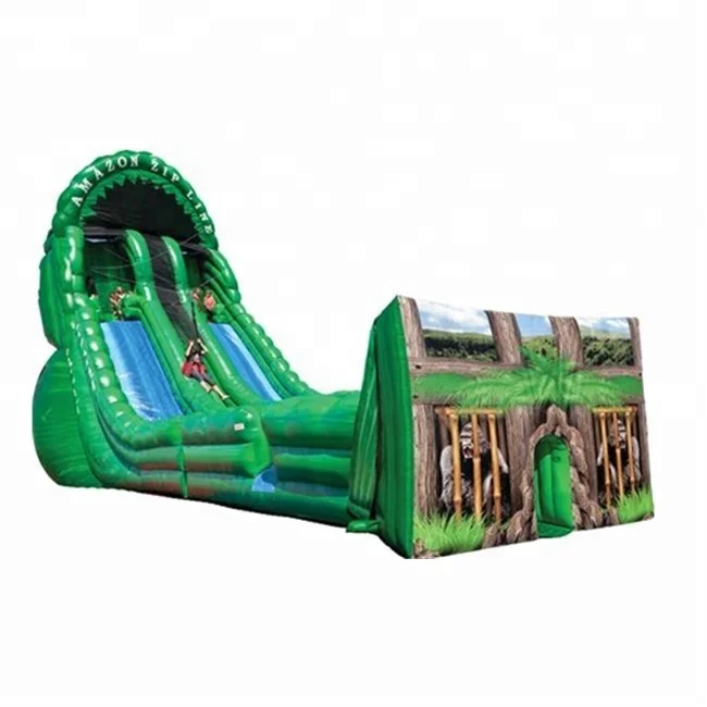 avalanche Single lane Inflatable Zip Line/inflatable Mobile Zipline/inflatable Jumper Obstcle Zip Line for Rental