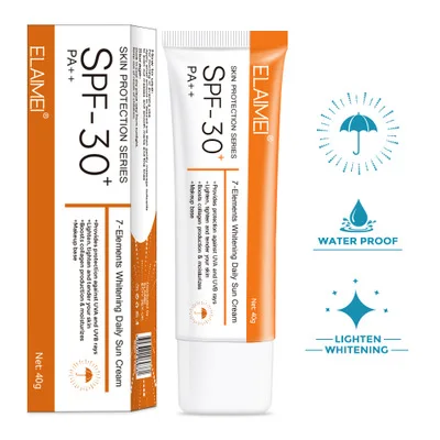 ELAIMEI Skin Protection Daily Sun Cream Moisturizing Whitening SPF 30 Sunscreen