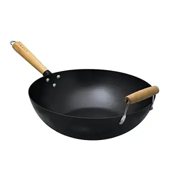 Chinese Factory Supply Non stick Carbon Steel Woks Hand Hammered with Low Price