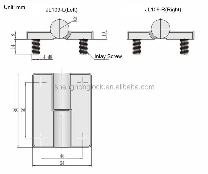 Metal Boxes Stainless sus flat Hinges