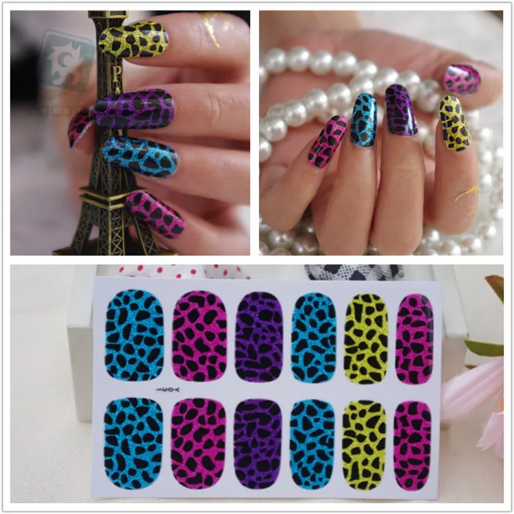 Y031 Hot 2015 Leopard Designs Toe Nail Art Polish Stickers For nail