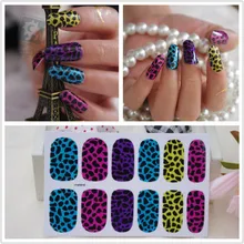 Y031 Hot 2015 Leopard Designs Toe Nail Art Polish Stickers For nail