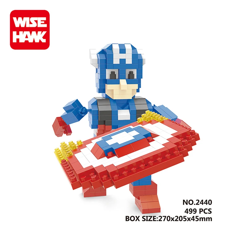 Wisehawk ABS Mini Super Heroes Figure Educational Construction Toy Plastic Model Toy for Kids Aged 5-7 Years