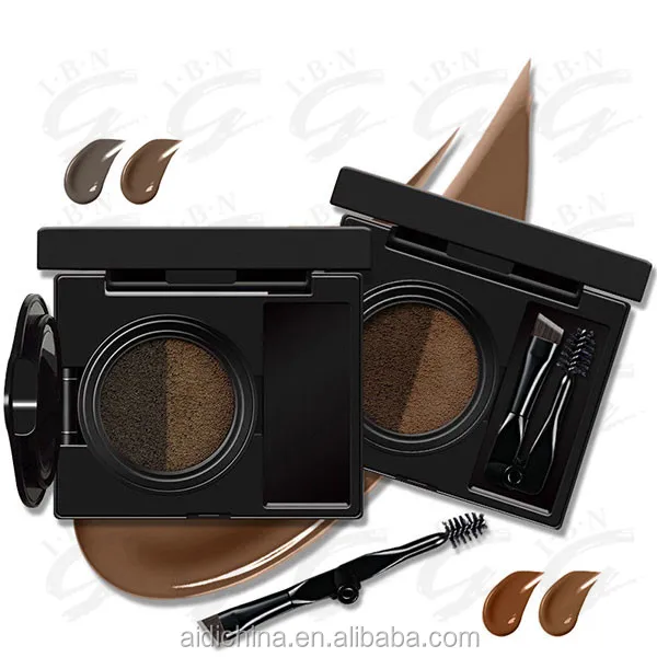 Hot-Selling Makeup Private Label 2 Color/Box Eyebrow Powder with Brush