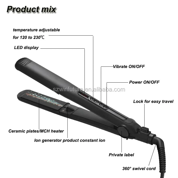 hair straightener that vibrates