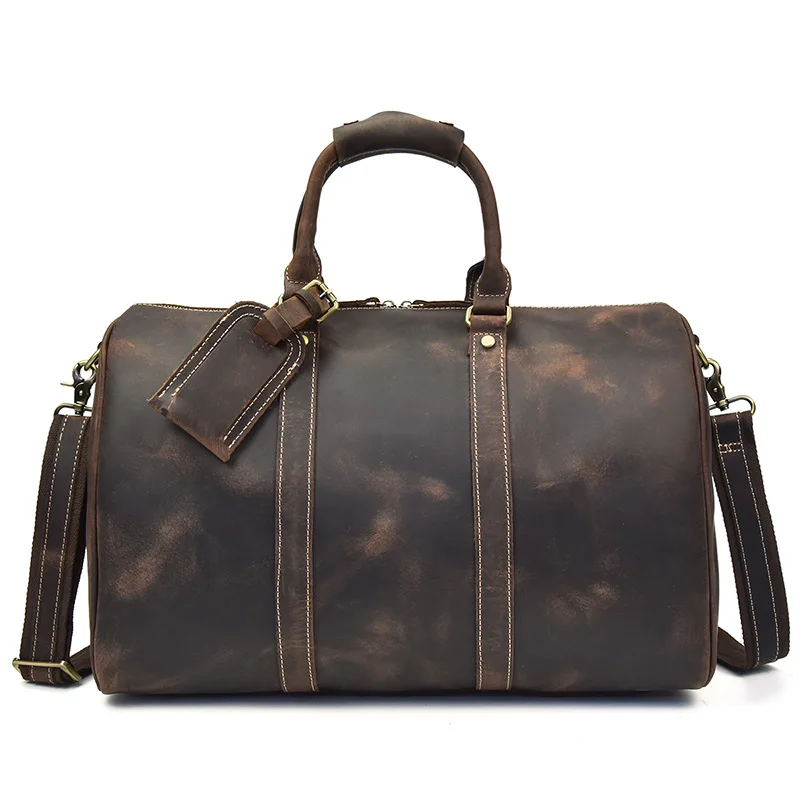 genuine leather duffle bag large vintage designer mens Travel bags