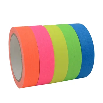 5 Colors UV Blacklight Reactive Tape Fluorescent Cloth Tape Neon Gaffer Tape