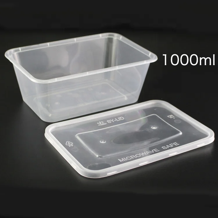 Buy Wholesale China 650ml Injection Plastic Packaging Rectangle Take Away Disposable  Plastic Container For Food & Disposable Plastic Container at USD 0.08