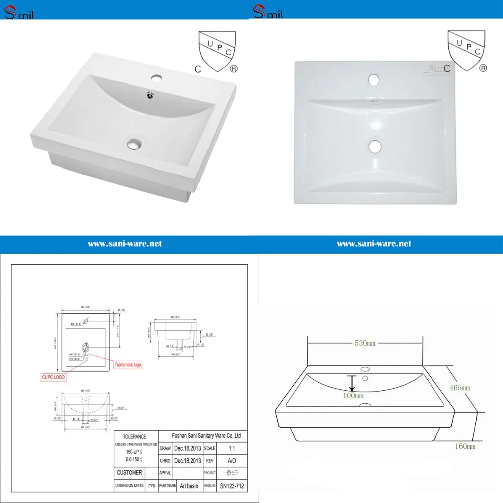 Sn123 712高品质cupc认可艺术盆陶瓷洗手盆 Buy 现代浴室梳妆台 艺术盆 浴室水槽product On Alibaba Com